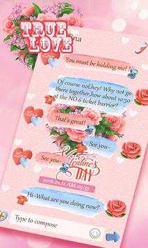 GO SMS TURE LOVE THEME скриншот 1