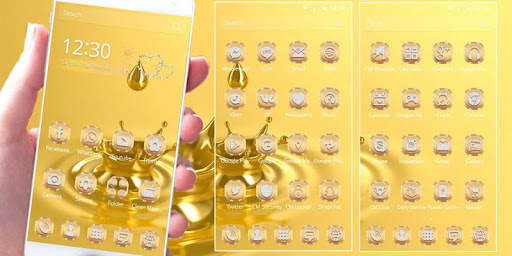 Gold Water drop Theme screenshot 3