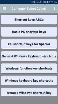 Secret Codes For Computer screenshot 1