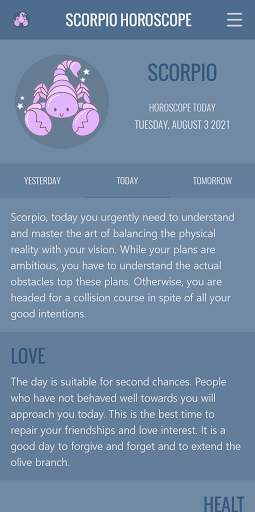 Scorpio Horoscope screenshot 3