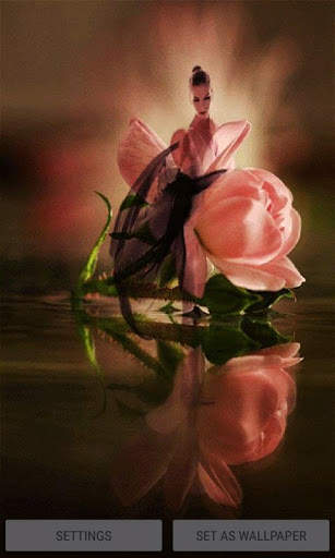 Rose Girl Live Wallpaper screenshot 1