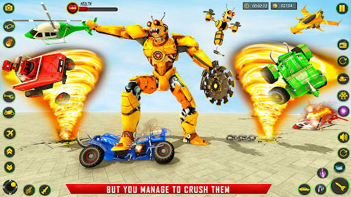 Bee Robot Car Transform Games screenshot 5