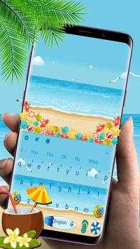 3D Summer Beach DP Gravity Keyboard Theme screenshot 1