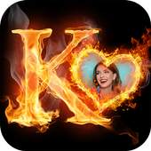 Fire Text Photo Frame 1.0