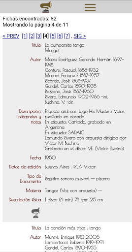 GRABACIONES SONORAS - Biblioteca Nacional España screenshot 7