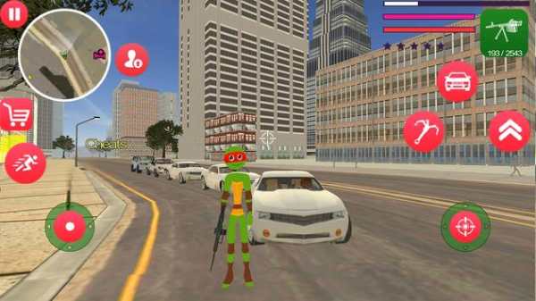 Raphael Ninja Stickman Rope Hero Green Gang Hero screenshot 3