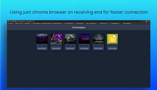 Chromespot - Offline file sharing to PC / Laptop screenshot 5
