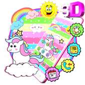 Cute Unicorn 3D Parallax Theme🦄 logo