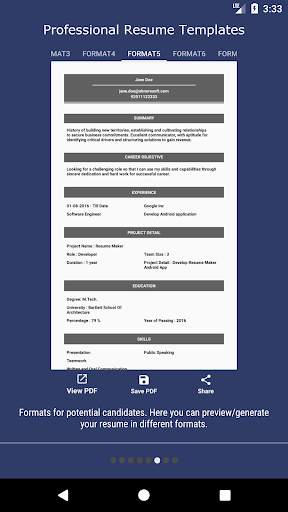 Resume PDF Maker screenshot 6