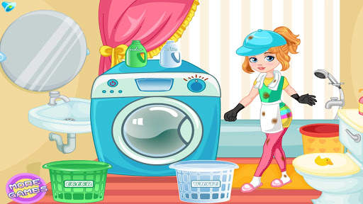 Clumsy gardener laundry  : Games For Girls screenshot 3