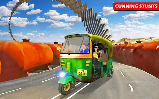 Rickshaw Driving Free Stunt Game screenshot 2