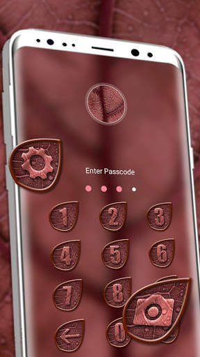 Red Leaf Texture Launcher Theme screenshot 5