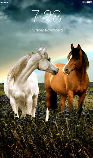 Horses Lock Screen 4K Wallpaper screenshot 2