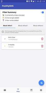Post My SMS - SMS Forwarder - SMS to email скриншот 2