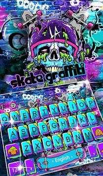 Colorful Skull Skate Graffiti Keyboard Theme screenshot 1