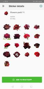 Flower stickers app for whatsapp - Roses screenshot 1