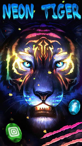 Neon, Colorful, Tiger Themes & Wallpapers screenshot 1