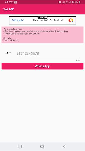 WA ME - Send without saving the recipient's number screenshot 1