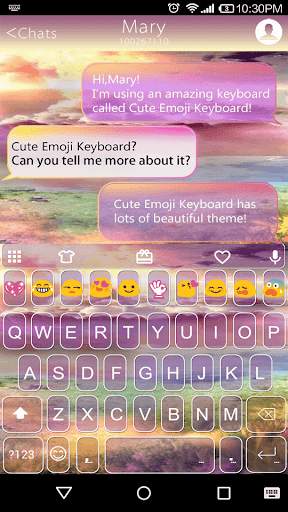 Cute Wallpaper Emoji Keyboard स्क्रीनशॉट 1