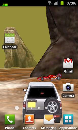 3D Car Racing Rocky Landscape screenshot 3