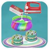 cooking games cake fresh dish logo