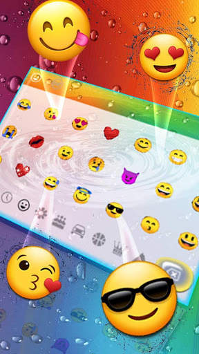 Rainbow Raindrop Keyboard Theme screenshot 3
