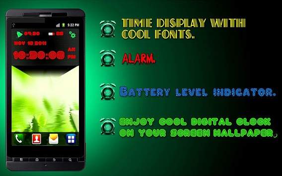Digital clock & alarm 1 تصوير الشاشة
