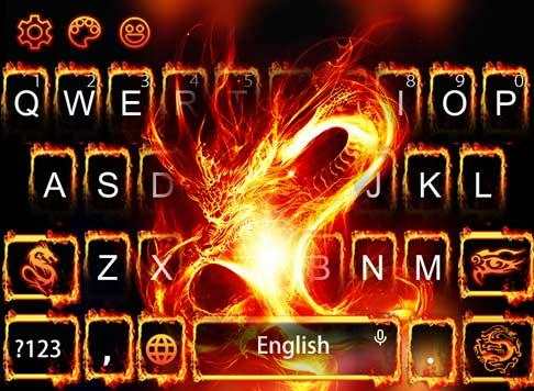 Flaming Fire Dragon Keyboard screenshot 5
