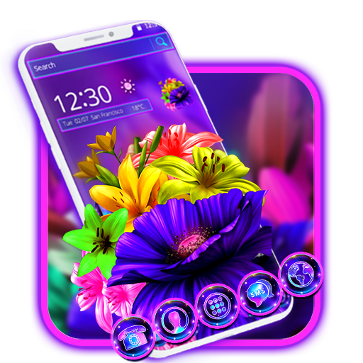 ikon Colorful Blossom Flowers Theme