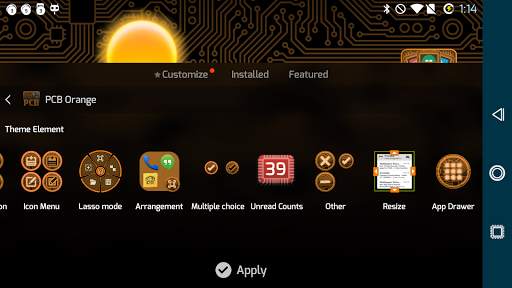 PCB Orange ⁞ TSF Shell 3 Theme screenshot 10