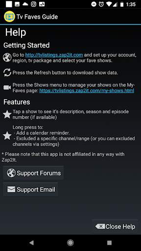 TV Faves Guide 3 تصوير الشاشة