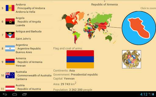 World's Countries & Capitals Quiz Game screenshot 11