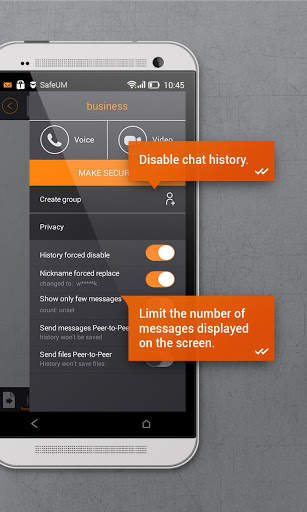 Secure messenger SafeUM screenshot 2