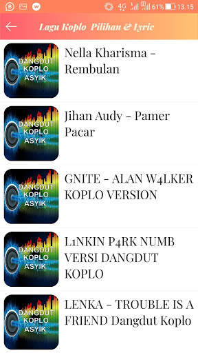 Dangdut Koplo Pilihan & Liric 5 تصوير الشاشة