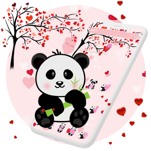 Pink Cute Baby Panda Theme icon