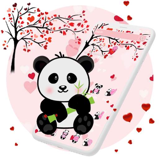 Pink Cute Baby Panda Theme 1.1.6