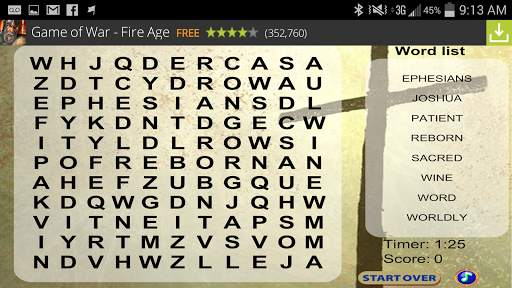 Bible Word Search FREE screenshot 1