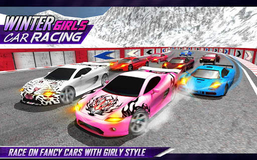 Winter Girls Car Racing screenshot 18