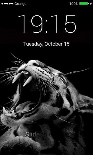 Passcode Lock screen Tiger lock screen Passcode 5 تصوير الشاشة