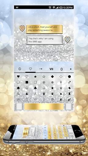 Gold Silver Emoji Keyboard स्क्रीनशॉट 6