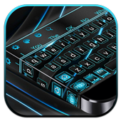 Tech Schwarz Blau Tastatur icon
