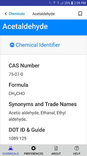 NIOSH Mobile Pocket Guide screenshot 2