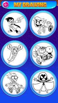 teen coloring titans go screenshot 2