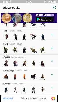 Avengers Stickers for WhatsApp - WAStickerApps screenshot 5