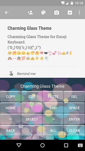 Charming Glass Emoji Keyboard screenshot 3