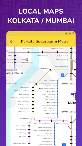 Kolkata Sub & local train time screenshot 2
