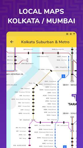 Kolkata Sub & local train time screenshot 2