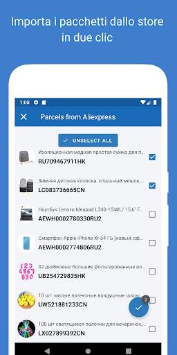 Traccia i tuoi pacchetti - 1Track screenshot 4