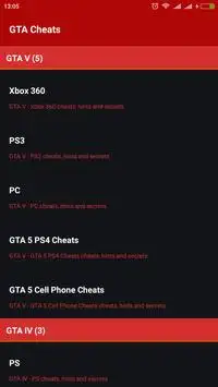 Total Cheats Code For GTA screenshot 1