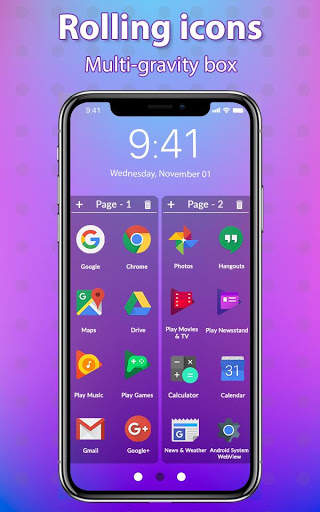 3D Rolling Icon Launcher 4 تصوير الشاشة